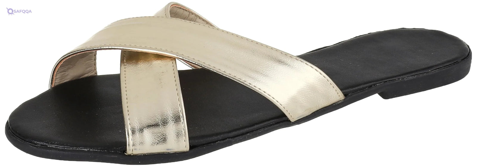 SWAY Slippers For Womens Gold Soft cushioned footbed for added comfort - Safqqa