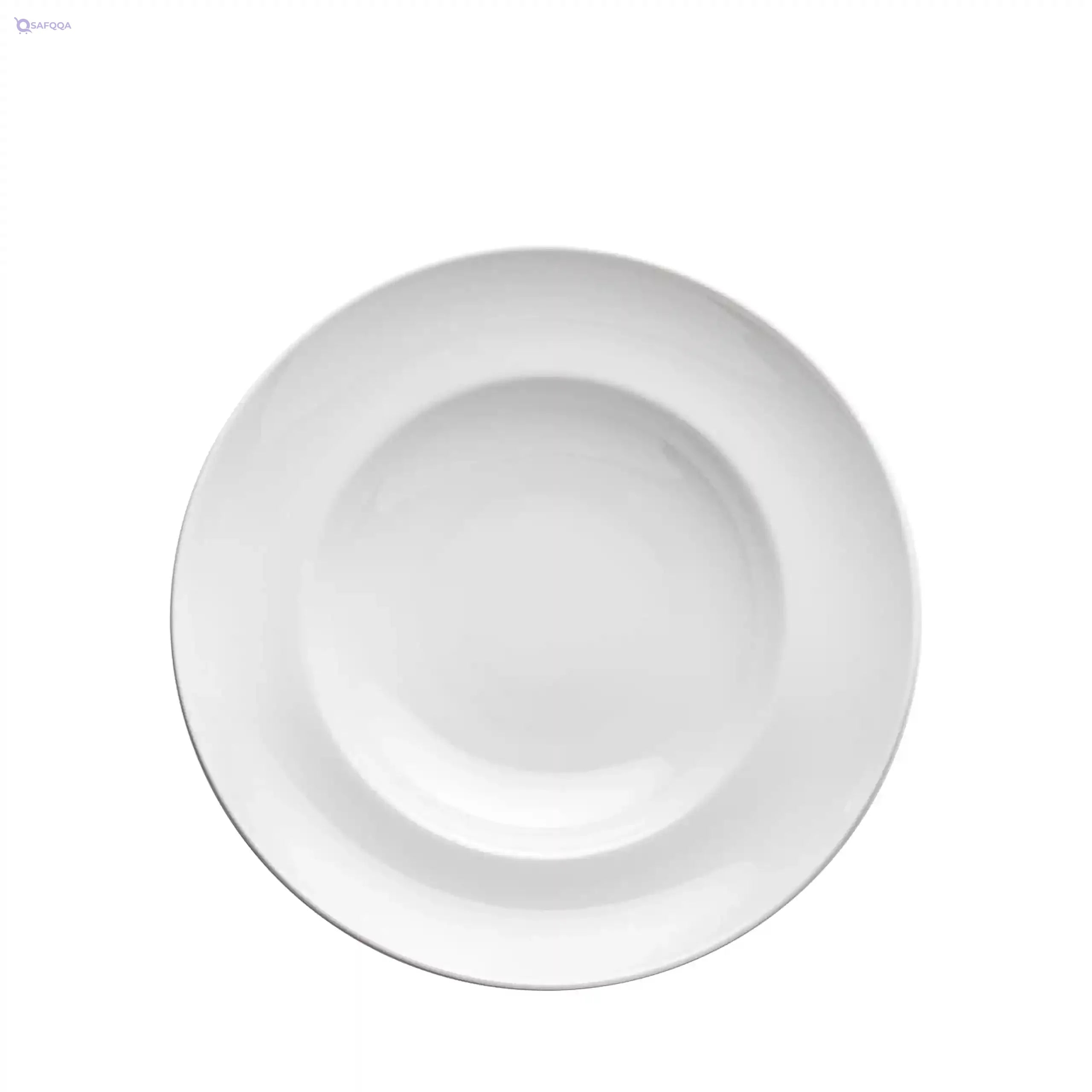Fathy Mahmoud White porcelain pasta plate 30 cm - Safqqa