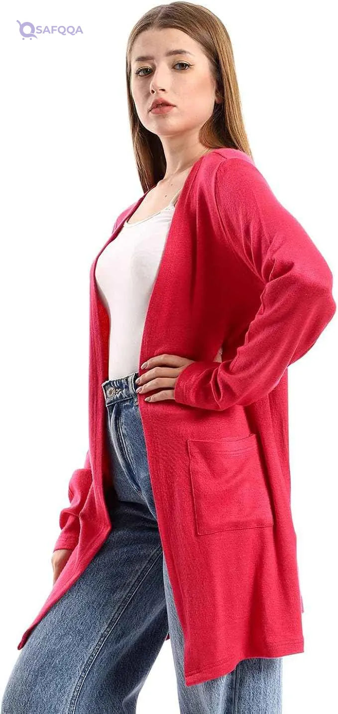 JAMILA Women's Short Cardigan with Front Pockets - Safqqa Egypt