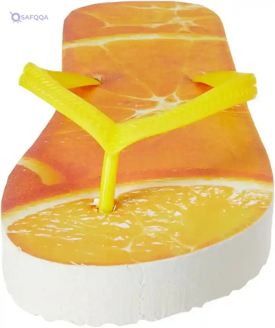 Confortavel womens Flip Flop Slipper Flip-Flop- Orange & Yellow - Safqqa Egypt