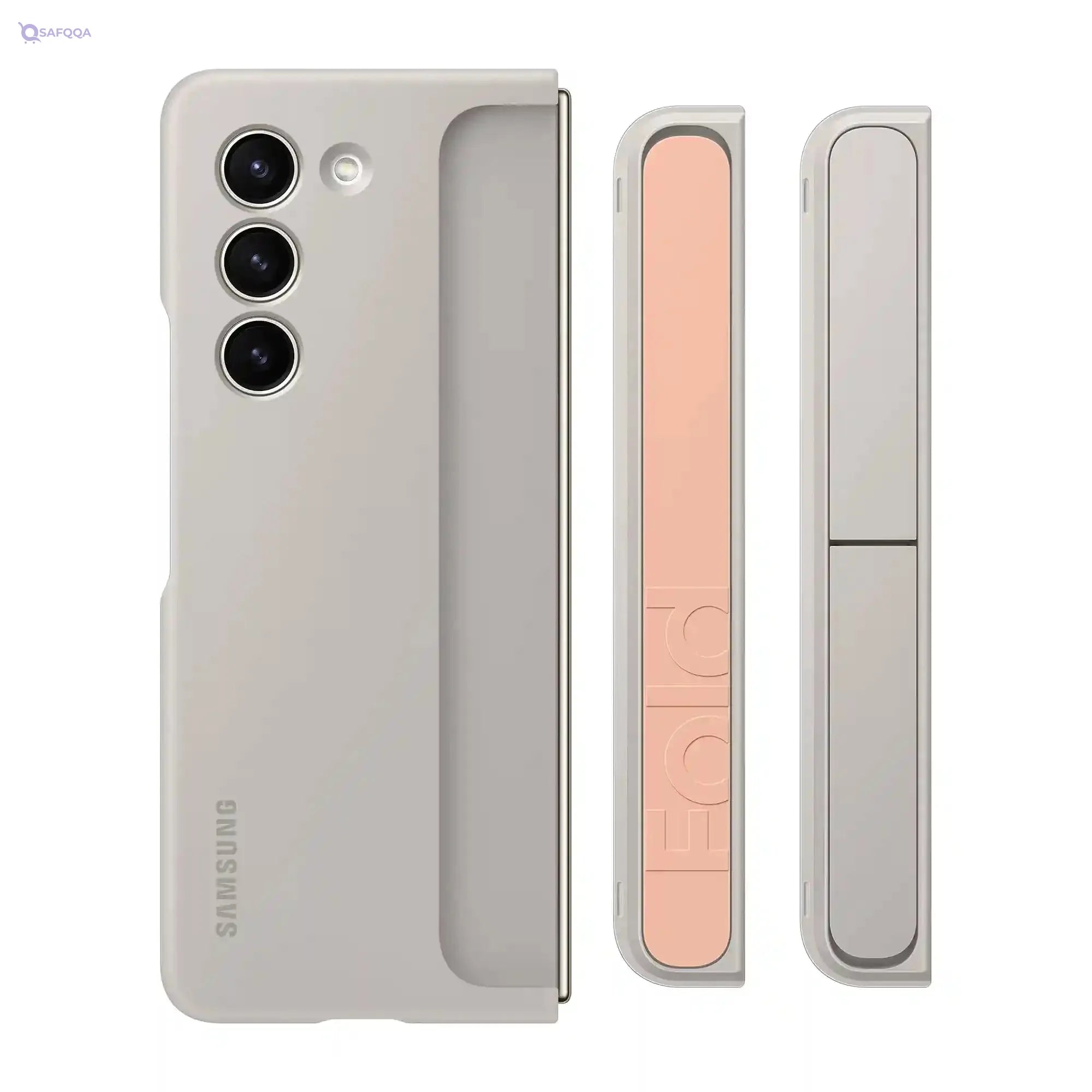 Samsung Galaxy Z Fold5 Standing Case with Strap, Sand - Safqqa