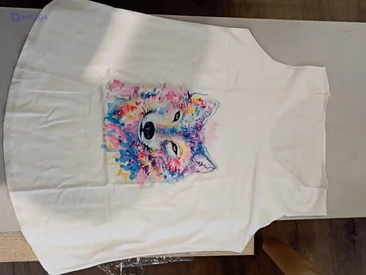 So Seductive Cotton T Shirt With Wolf Design For Women - Safqqa Egypt