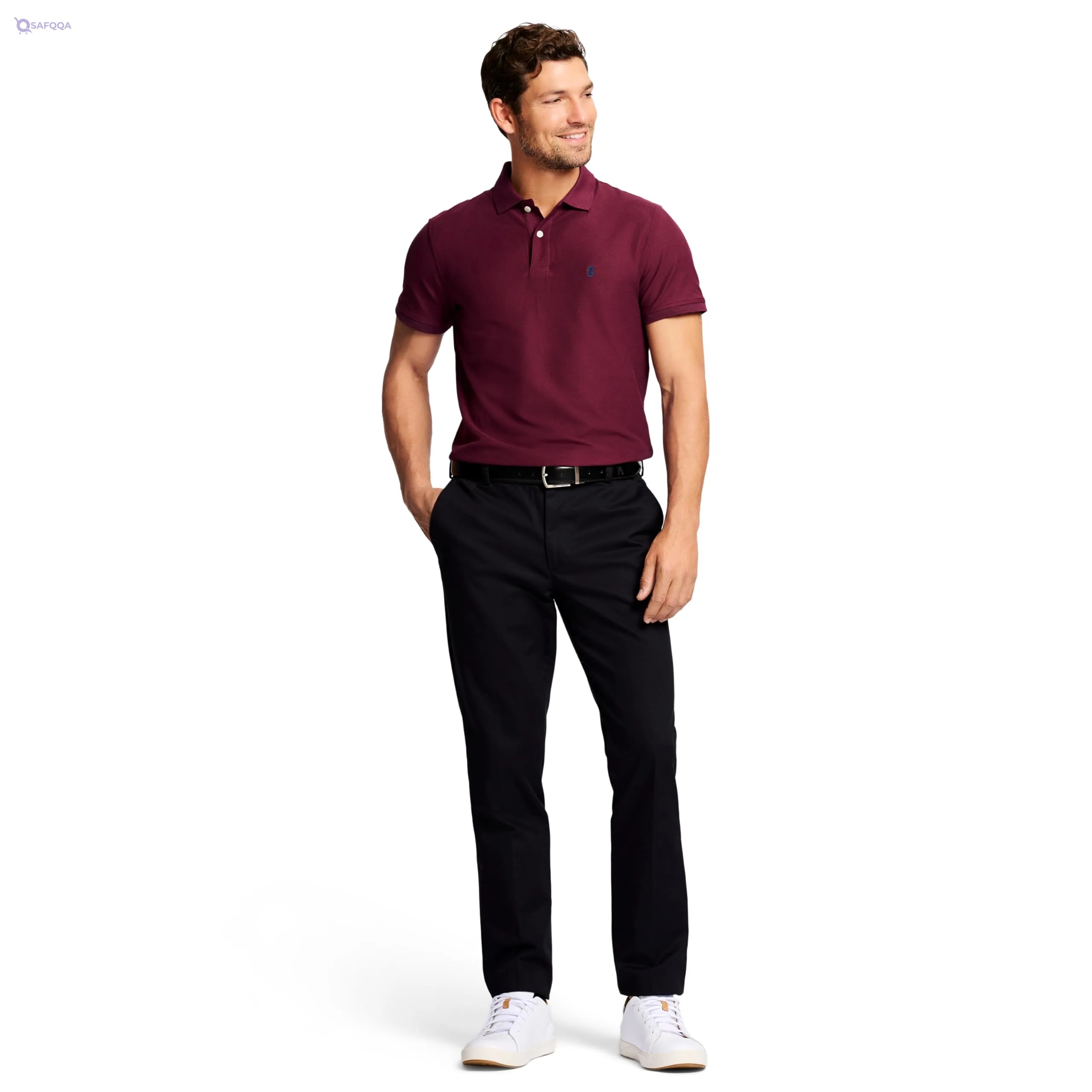 IZOD Men’s Regular American Chino – Flat Front, Straight-Fit - Safqqa