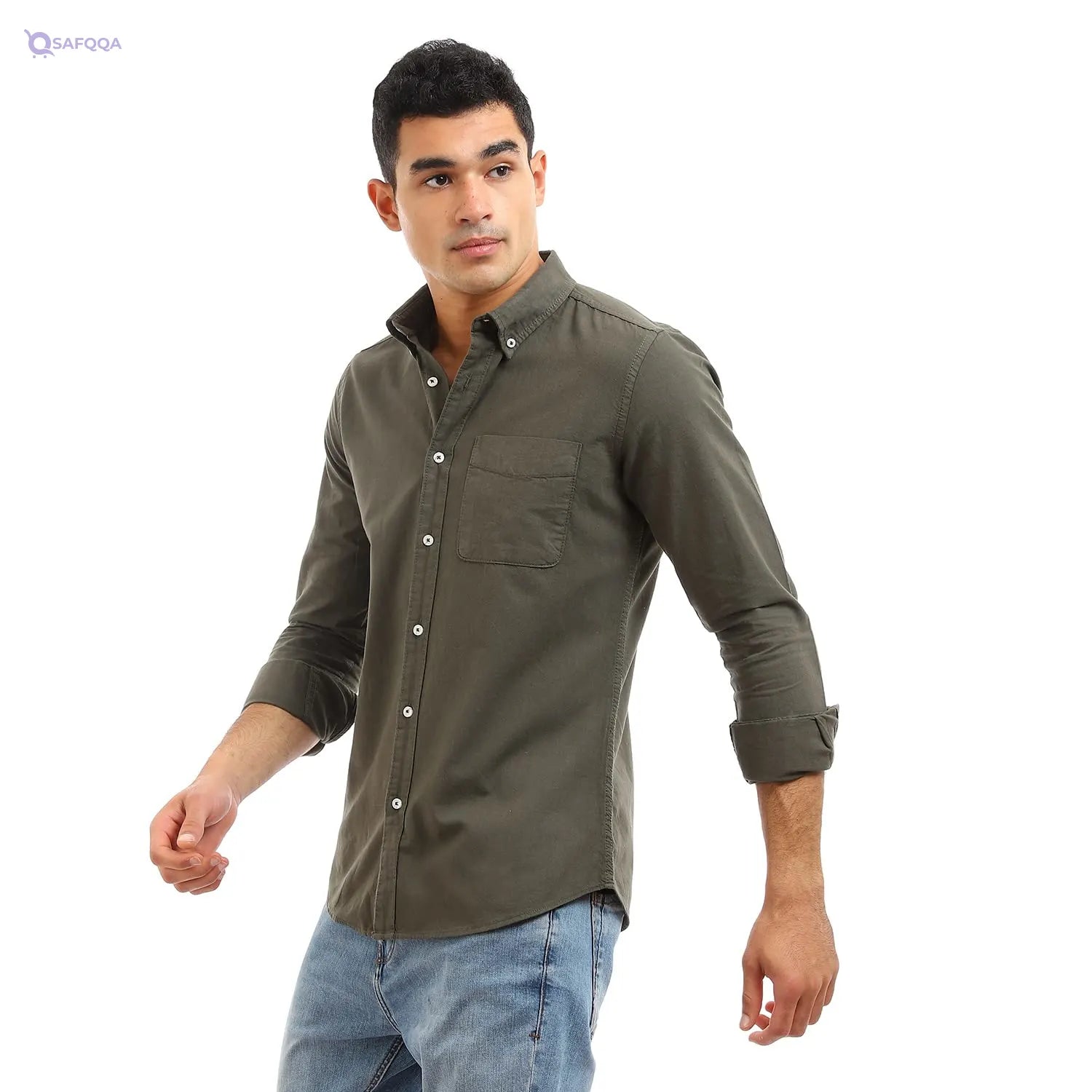 Andora Button Down Collar Shirt For Men,Soft, breathable fabric for all-day comfort. - Safqqa