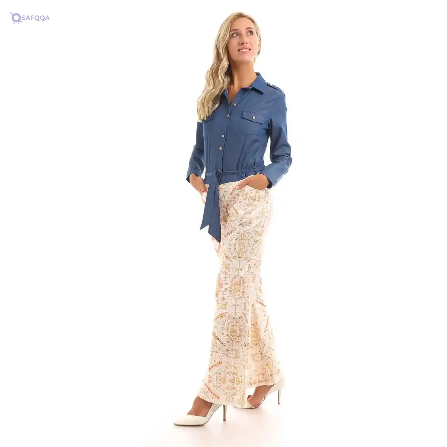Women’s Jumpsuit from Esla- Orange - Safqqa Egypt