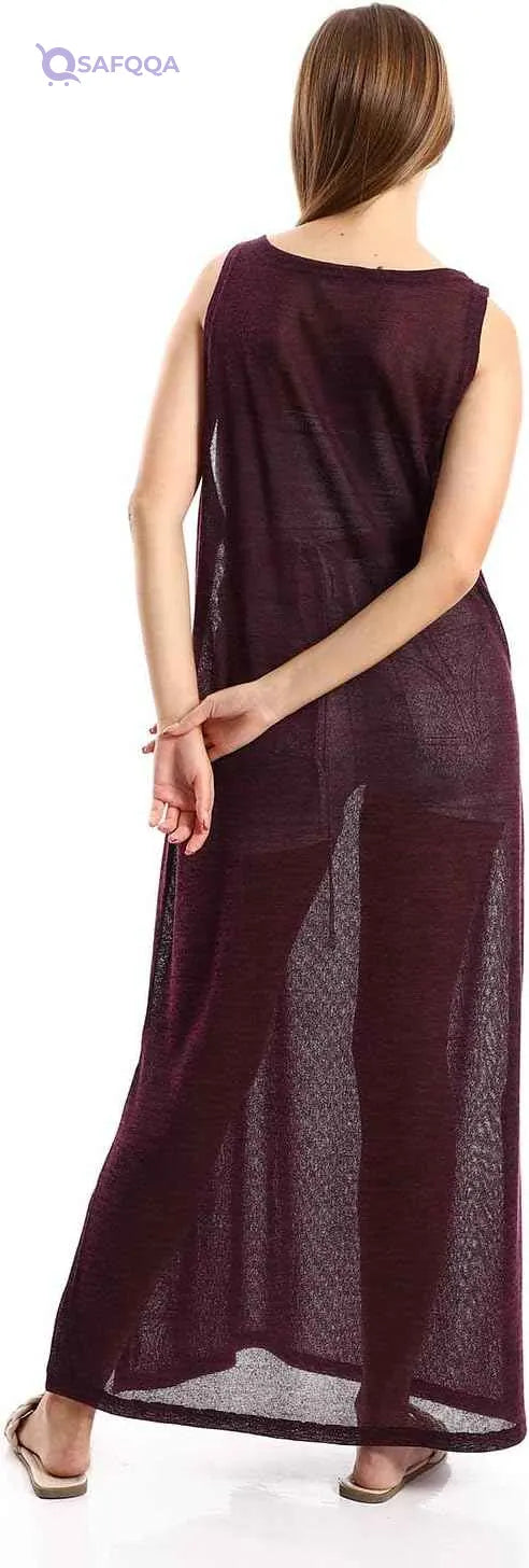 Jamila Women Round Collar Cover UP With Side Slits Outerwear - Safqqa Egypt