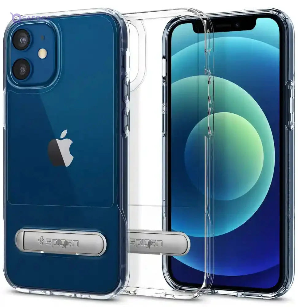 Spigen Slim Armor Essential S designed for iPhone 12 Mini case cover (5.4 inch) - Crystal Clear - Safqqa Egypt
