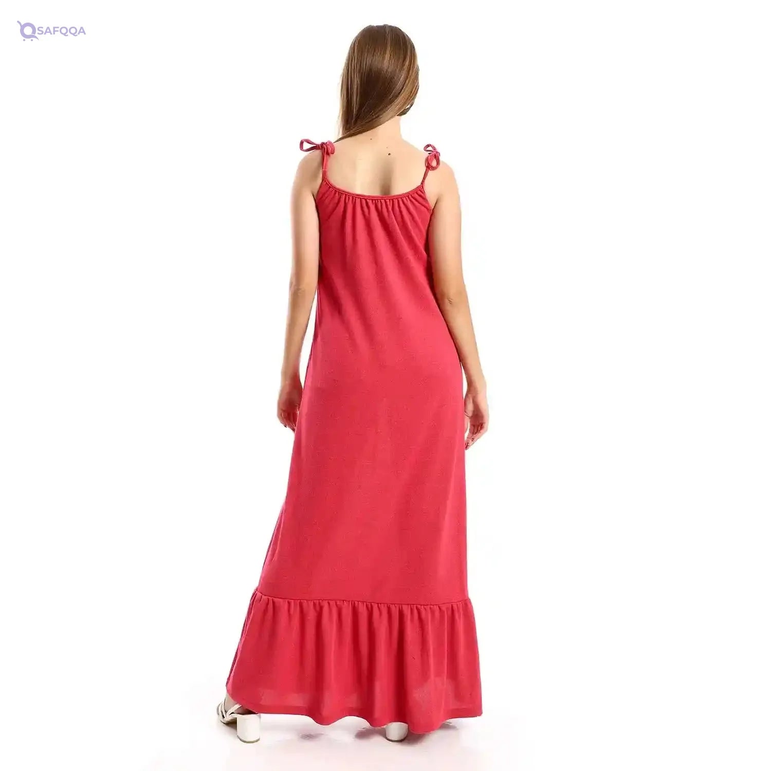 JAMILA Women Spaghetti Sleeves Tiered Casual Dress DRESS - Safqqa Egypt