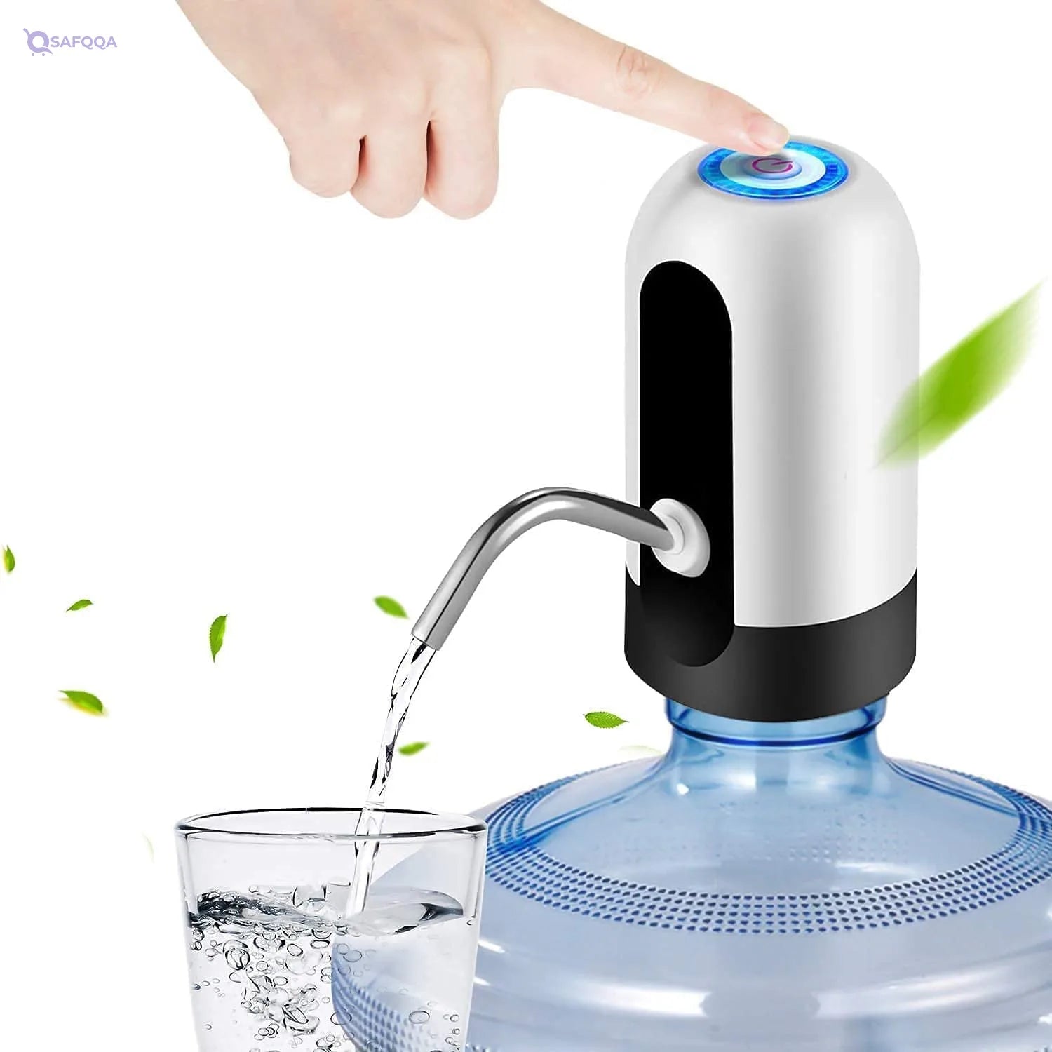 ECVV Rechargable Wireless Auto Electric Gallon Bottled Drinking Water Pump Dispenser Switch, Automatic Electric Water Drinking Portable Button Pump For Kitchen Home Office And Outdoor Camping