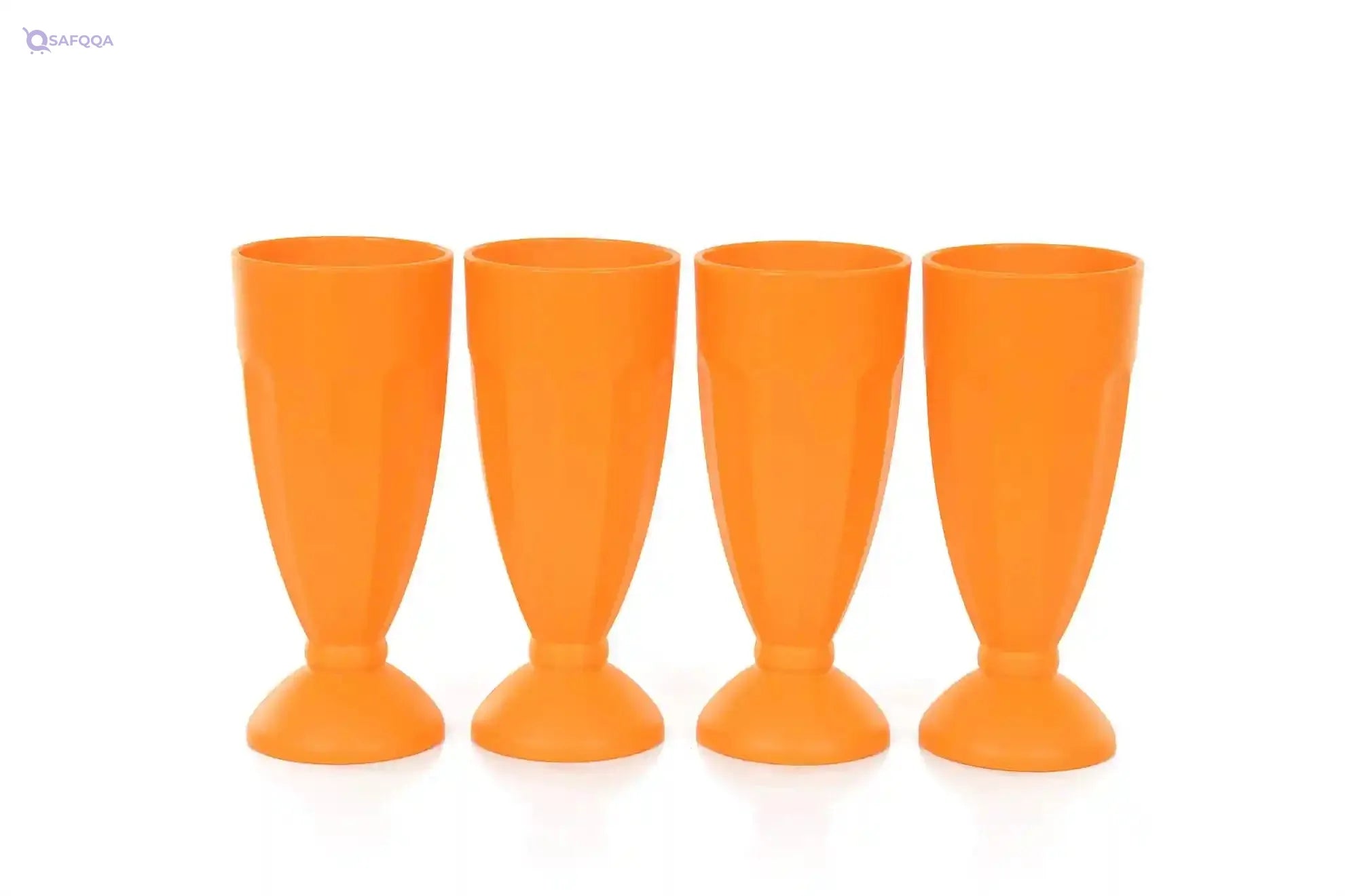 Mintra Home Unbreakable Cups and Tumblers 4pk (Bold Collection) (Saffron, Ice Cream Float Cup - 440ml (14oz)) - Safqqa