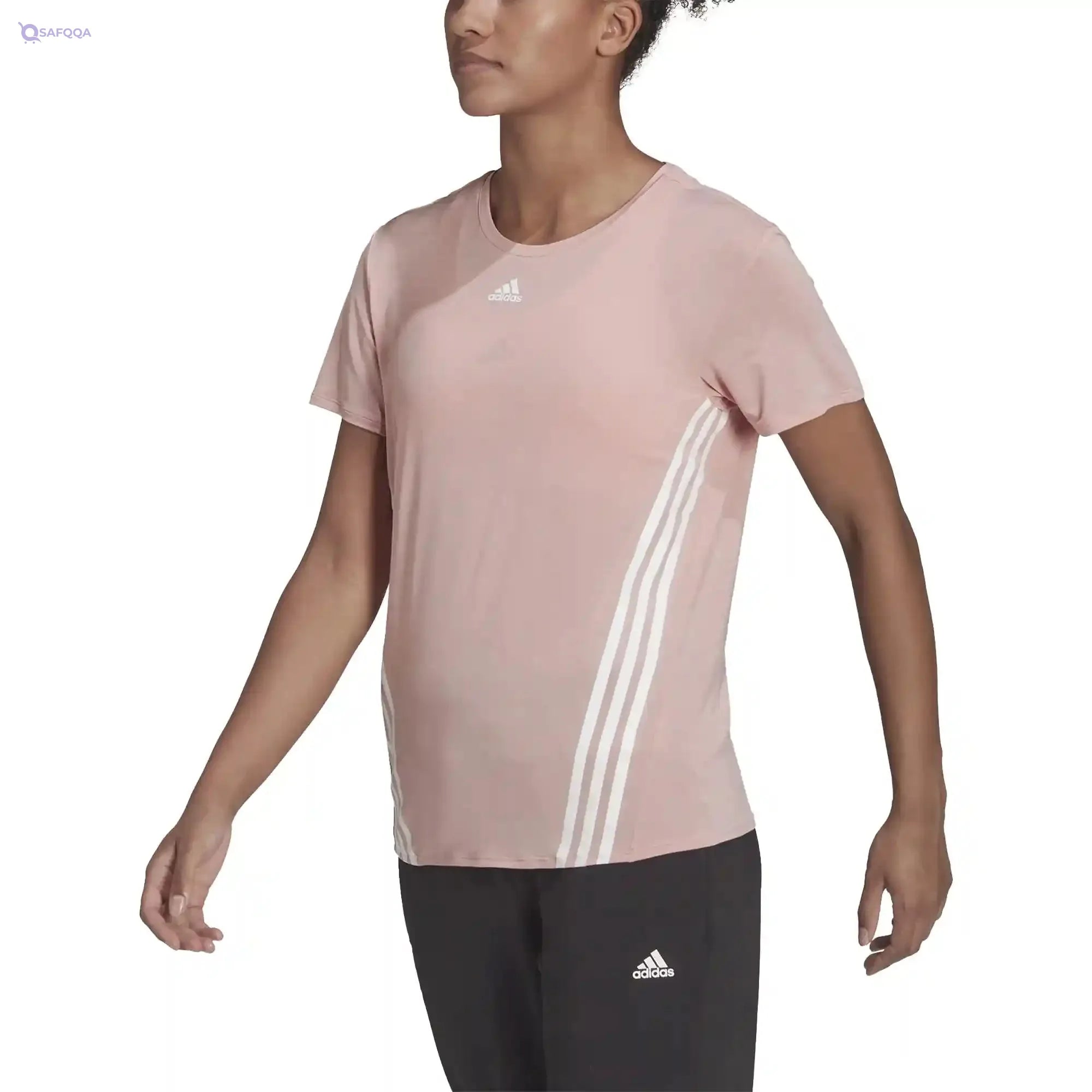 Adidas WTR ICNS 3S Training Wonder Mauve T-Shirt (Short Sleeve) for Women - Safqqa