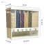 Kitchen Shelf Organizer (Transparent-5-6) Food Storage Boxes Airtight Food Storage ContainersLarge Wall Mounted Dry Food Dispenser Rice Bucket,6-Grid Rice Storage Dry Grain Storage Dried 10L - Safqqa Egypt