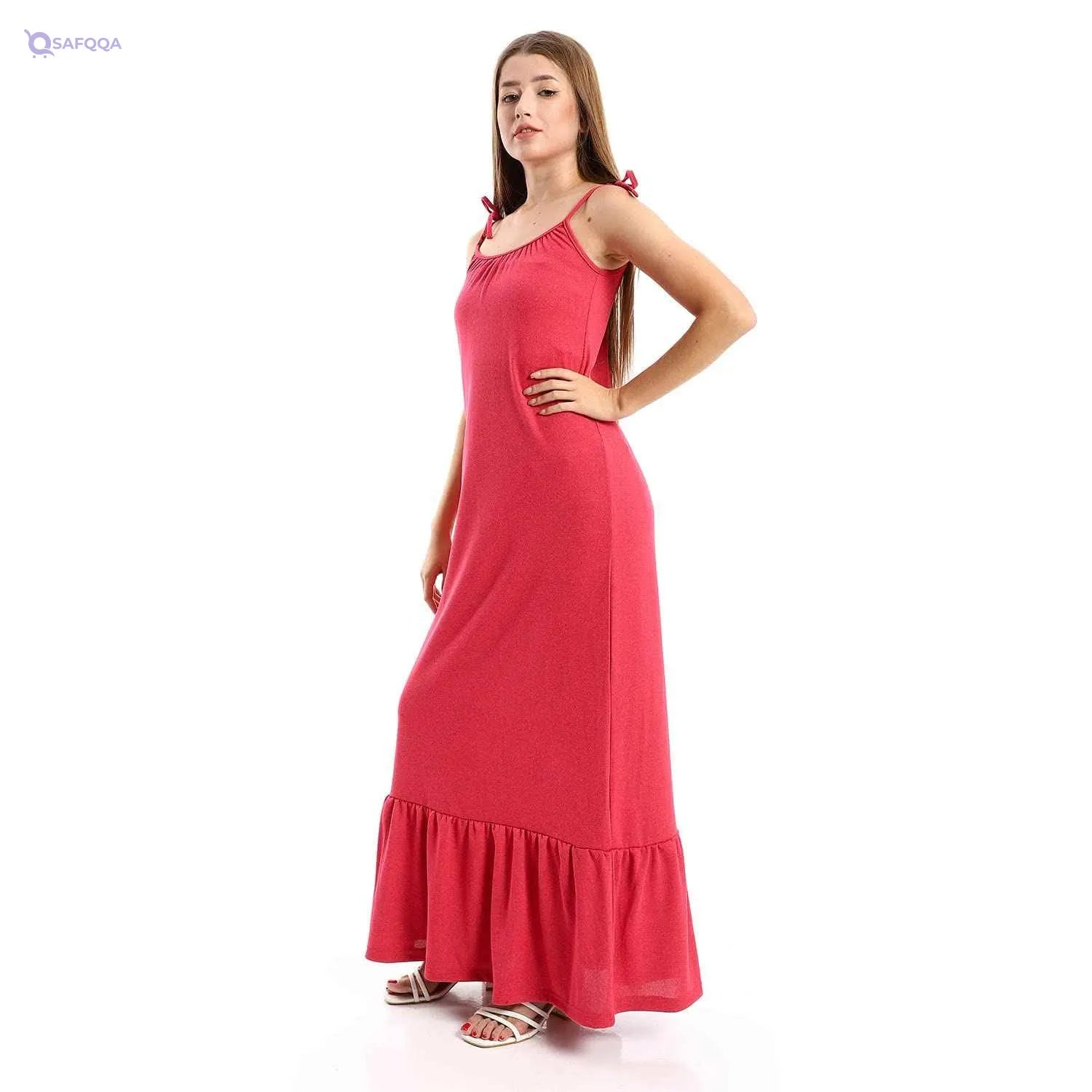 JAMILA Women Spaghetti Sleeves Tiered Casual Dress - Safqqa Egypt