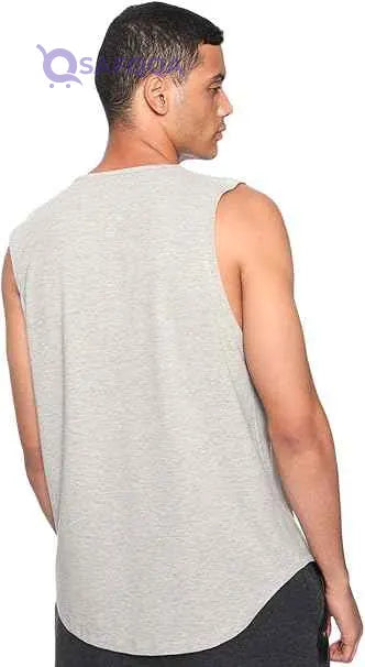 34 By Amr Diab Cotton Round-Neck Chest-Logo Muscle Tee For Men - Safqqa Egypt