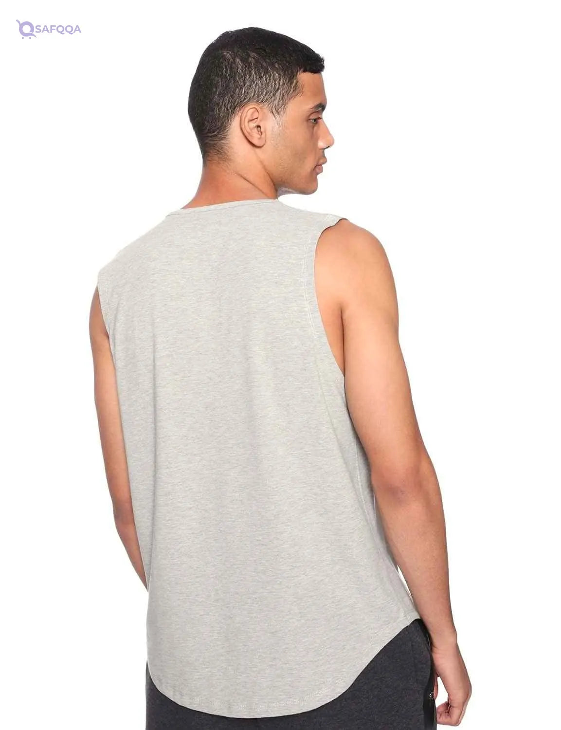 34 Front Logo Round-Neck Cotton T-Shirt for Men - Safqqa Egypt