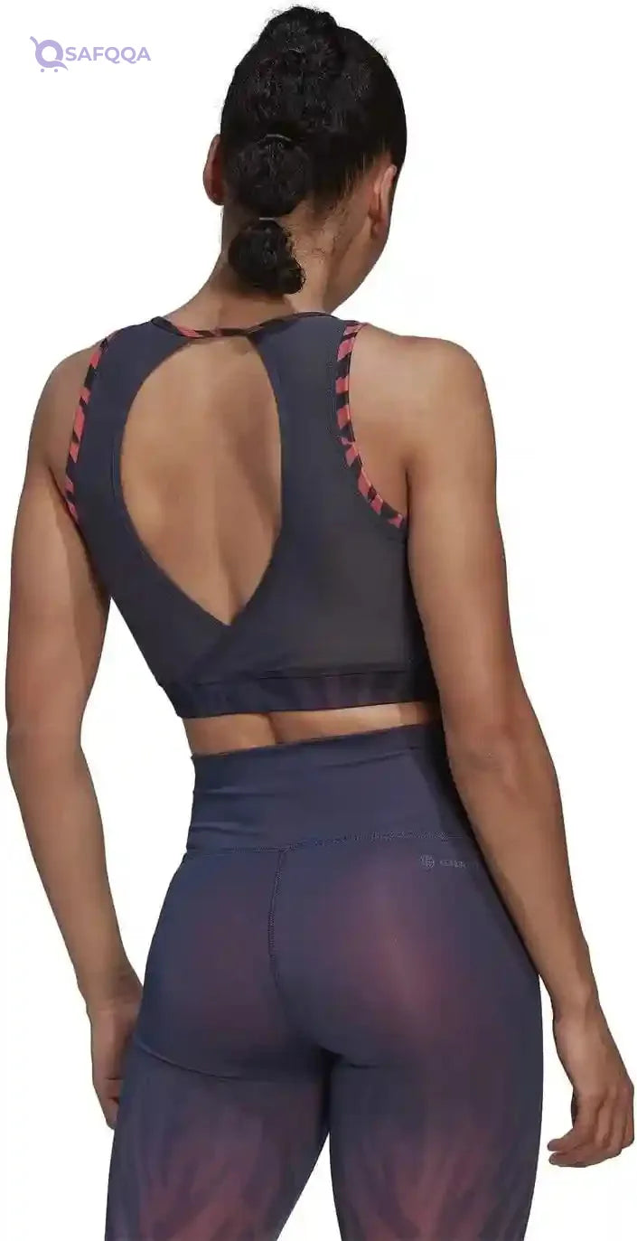 Adidas TRN TIGR AOP Training Semi-Turbo Workout Bra – Light Support - Safqqa