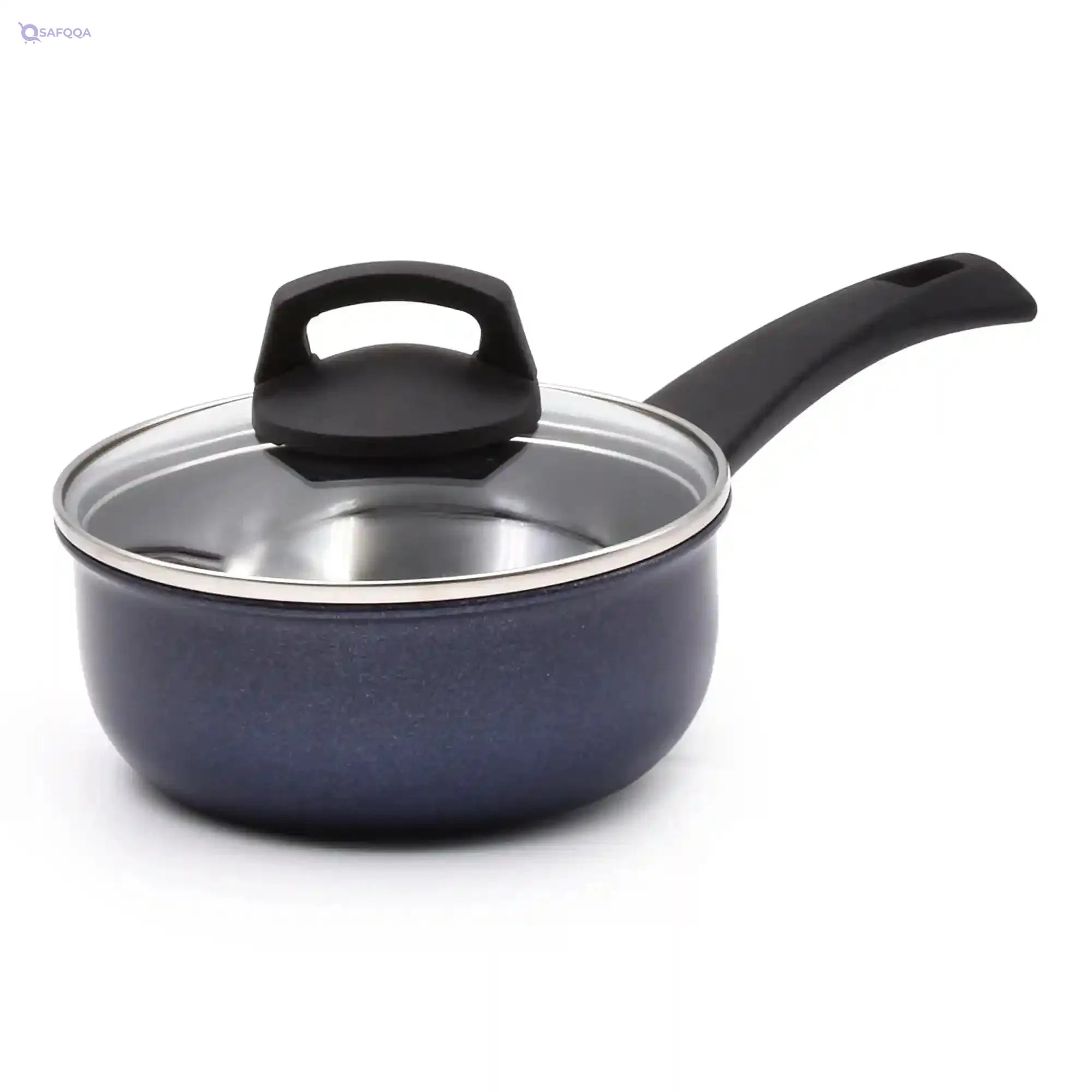 Celar Aluminum Lady Blue Saucepans with Lid, 16 cm Diameter, Induction + Gas Stove, Made In Portugal - WITHOUT BOX - Safqqa