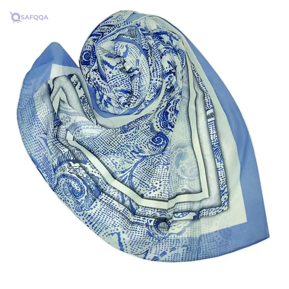 EL Modather Chiffon Crepe Scarf for women 195 * 70cm-Multicolor - Safqqa Egypt