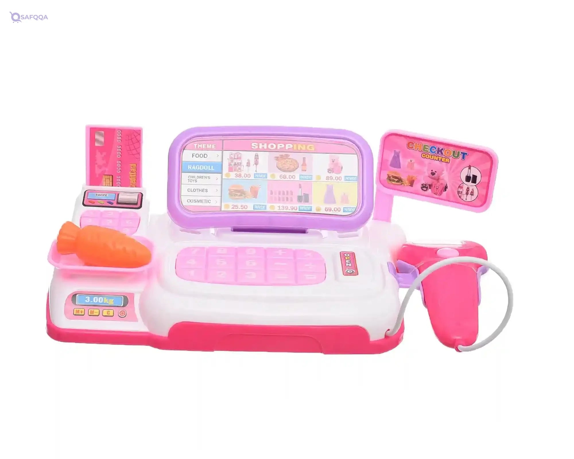 Accessories Shop Plastic Medium Cashier Desk Amazing Design Containing Scanner With Multi Money And Music Add More Fuuny - Multi Color - Safqqa