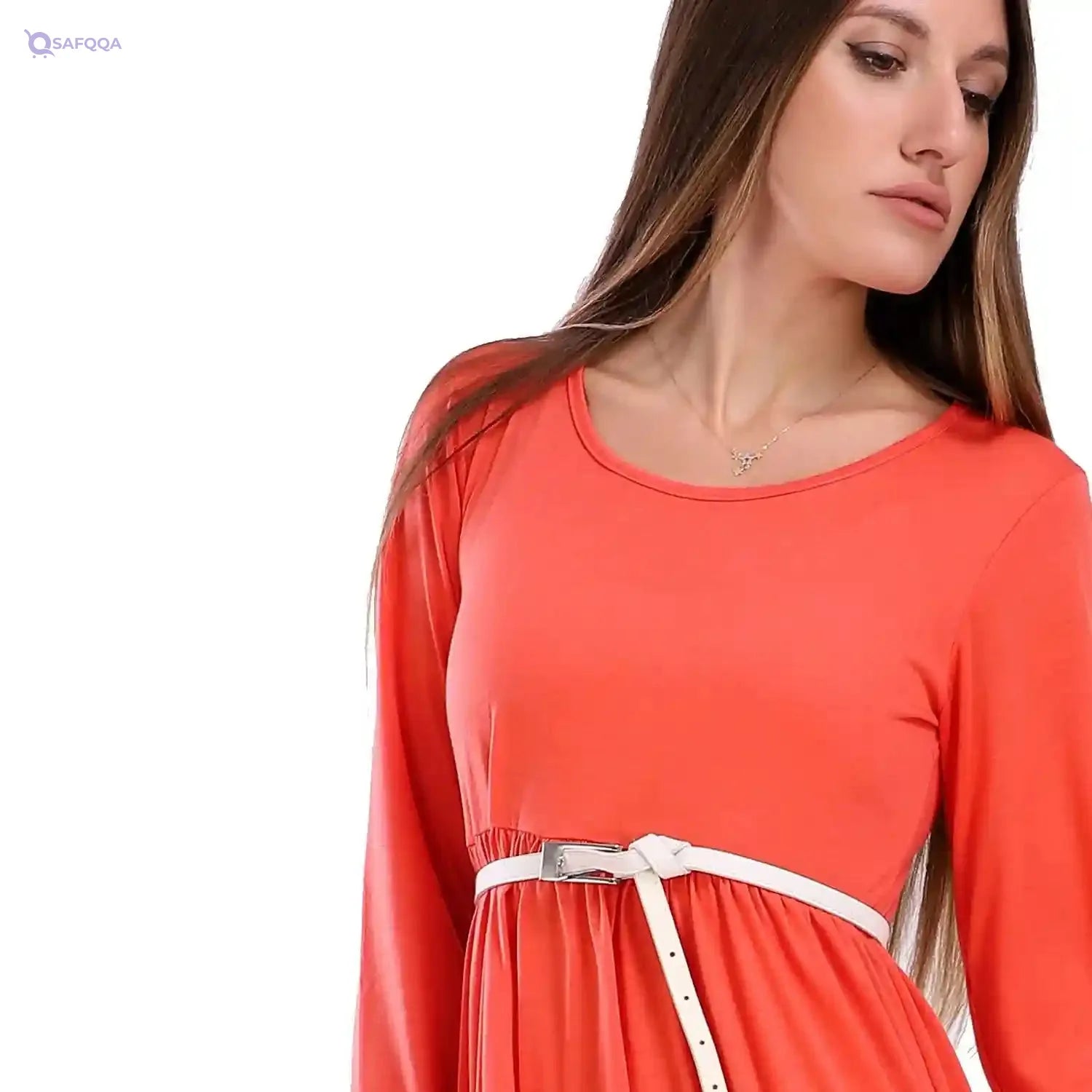 JAMILA Long Full Sleeves With Round Neck DRESS For Women,Durable quality suitable for regular wear. - Safqqa