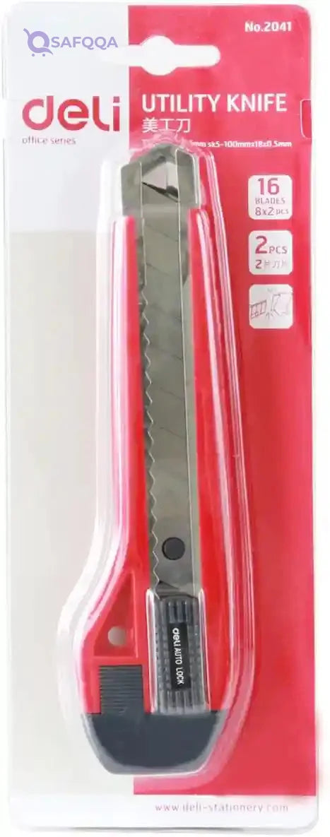 Deli Expect Utility Knife Paper Cutter Item No.2041 - Safqqa Egypt