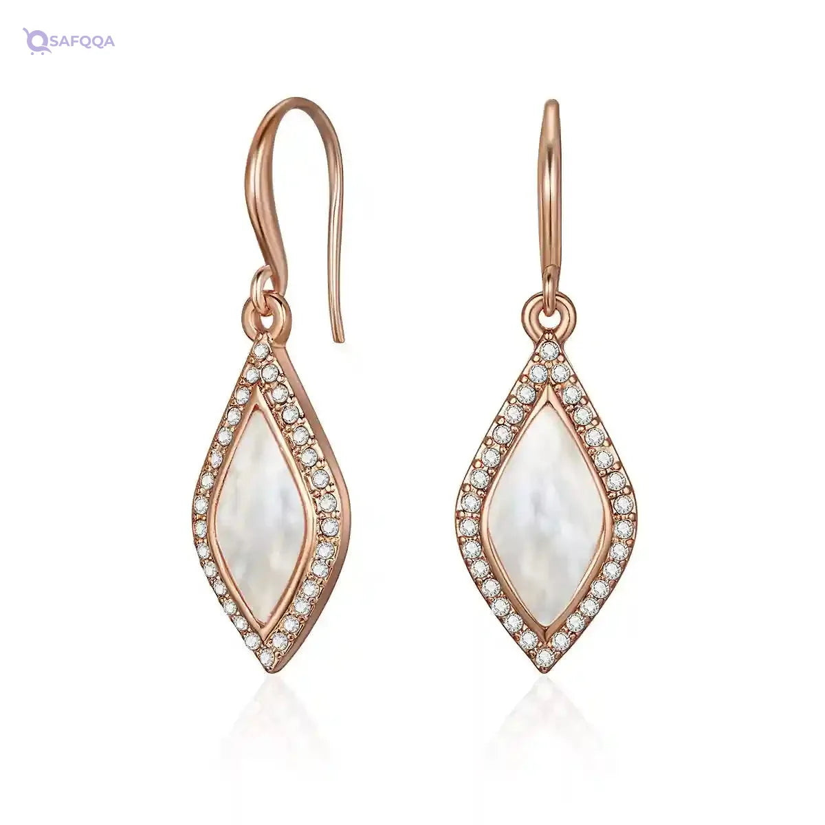 Mestige Women's Rose Gold Plated Crystals Earrings MSER3332 - Safqqa
