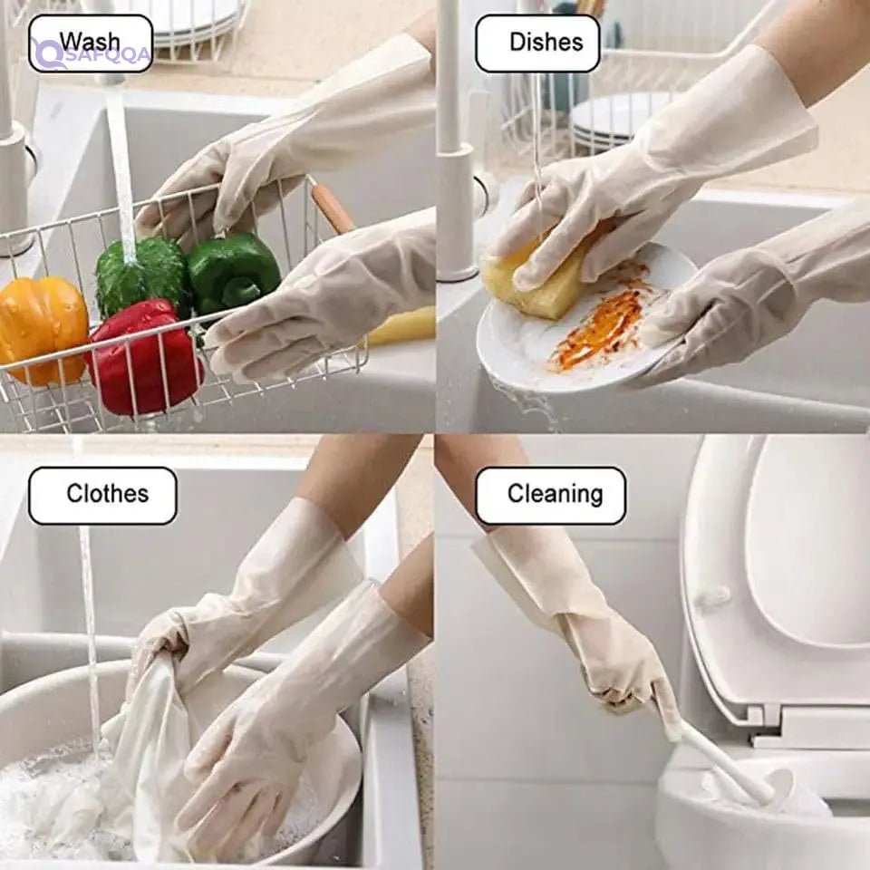 Dishwashing Gloves Better Grip Effective Cleaning Easy To Clean Reliable Waterproof Household Cleaning Tool Kitchen Gloves - Safqqa