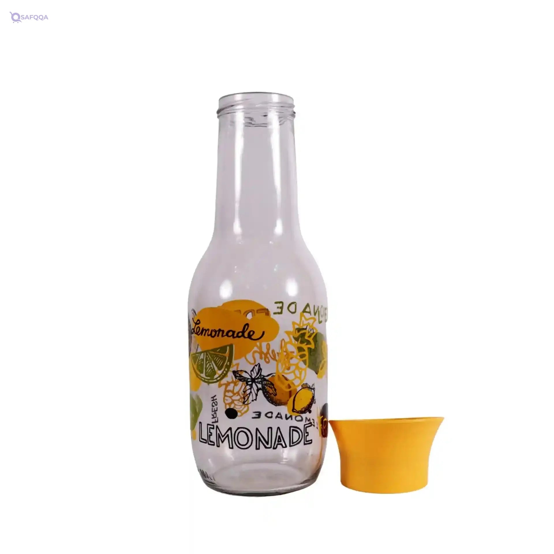 Herevin Decorated Carafe - 1 Liter Capacity, Glass Construction, Made in Turkey - Safqqa