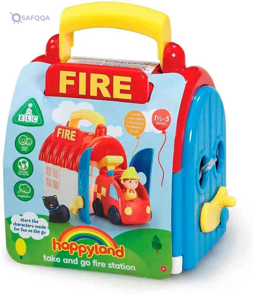 Early Learning Centre HappyLand Take and Go Fire Station Playset - Safqqa