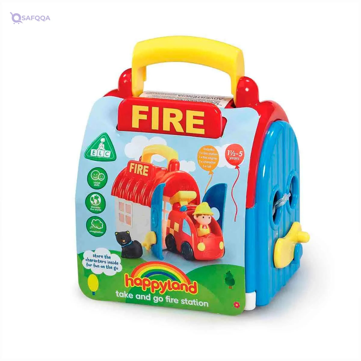 Early Learning Centre HappyLand Take and Go Fire Station Playset - Safqqa