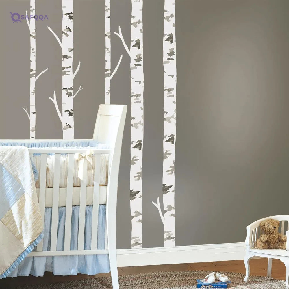 RoomMates Birch Trees Peel And Stick Giant Wall Decals, Multicolor - Safqqa