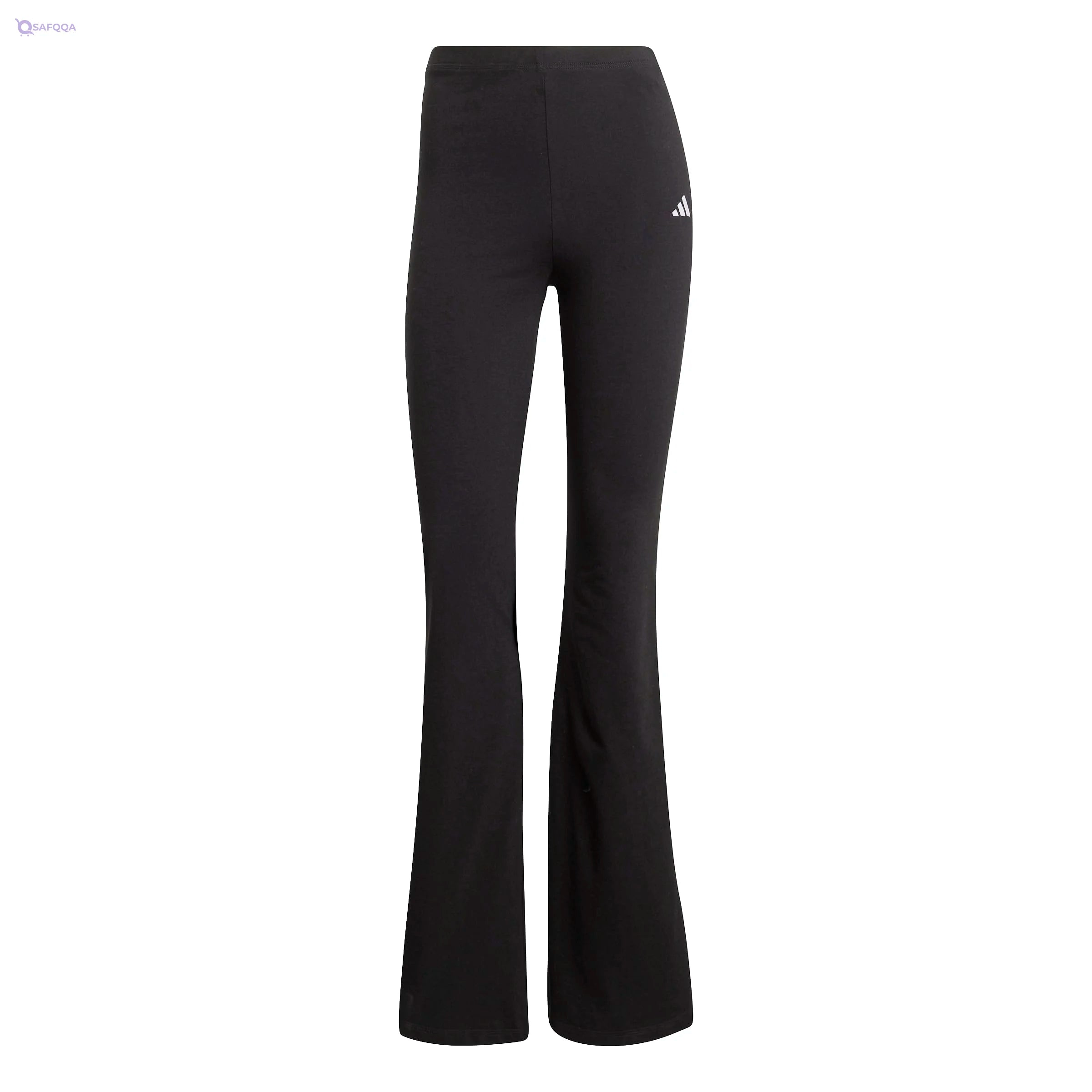 Adidas Womens Essentials Small Logo Flared Leggings, Lightweight material ideal for daily wear. - Safqqa
