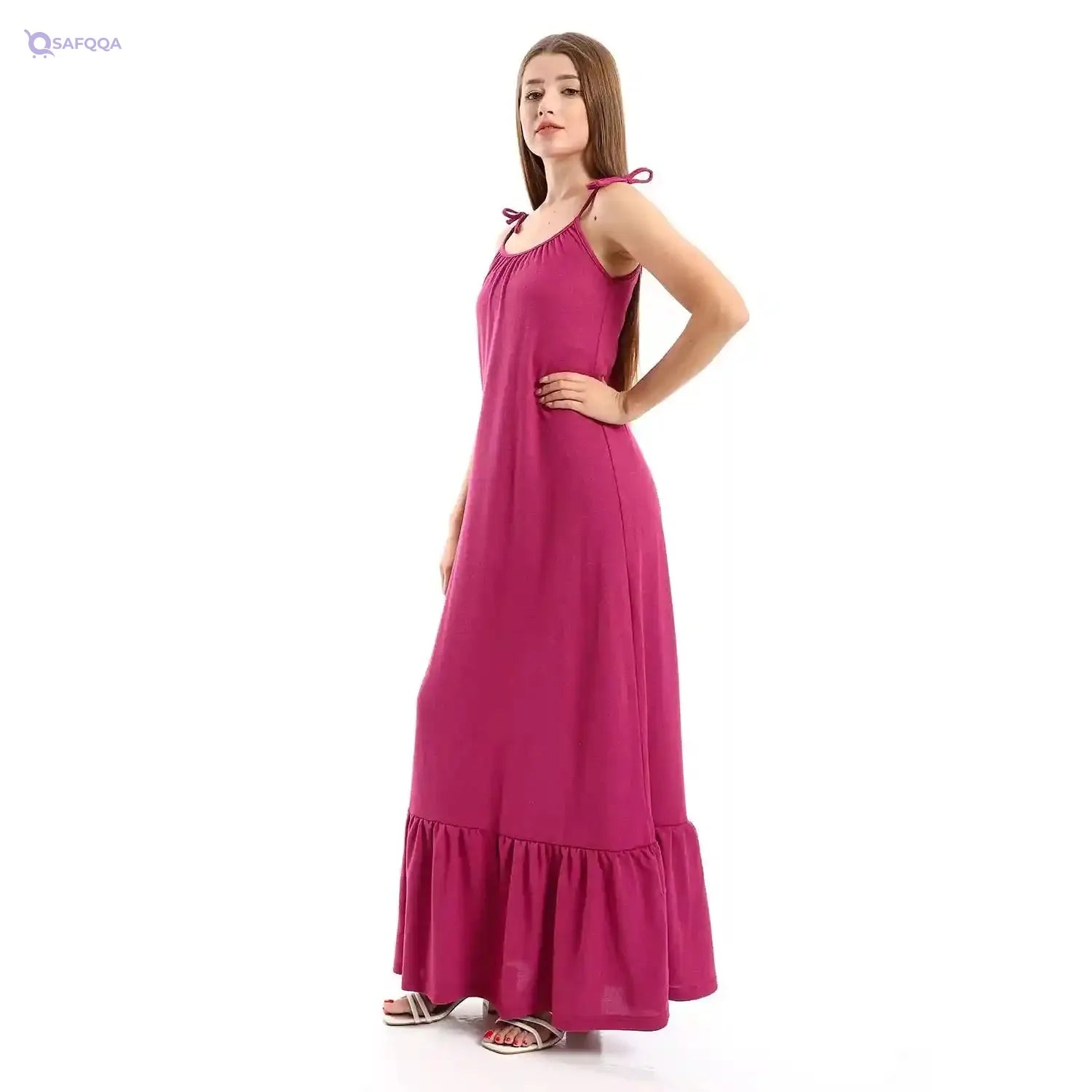 JAMILA Women Spaghetti Sleeves Tiered Casual Dress DRESS - Safqqa Egypt