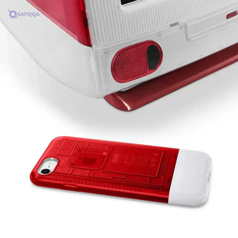 Spigen Classic C1 Back Cover For Apple IPhone 8 - Red Silver - Safqqa