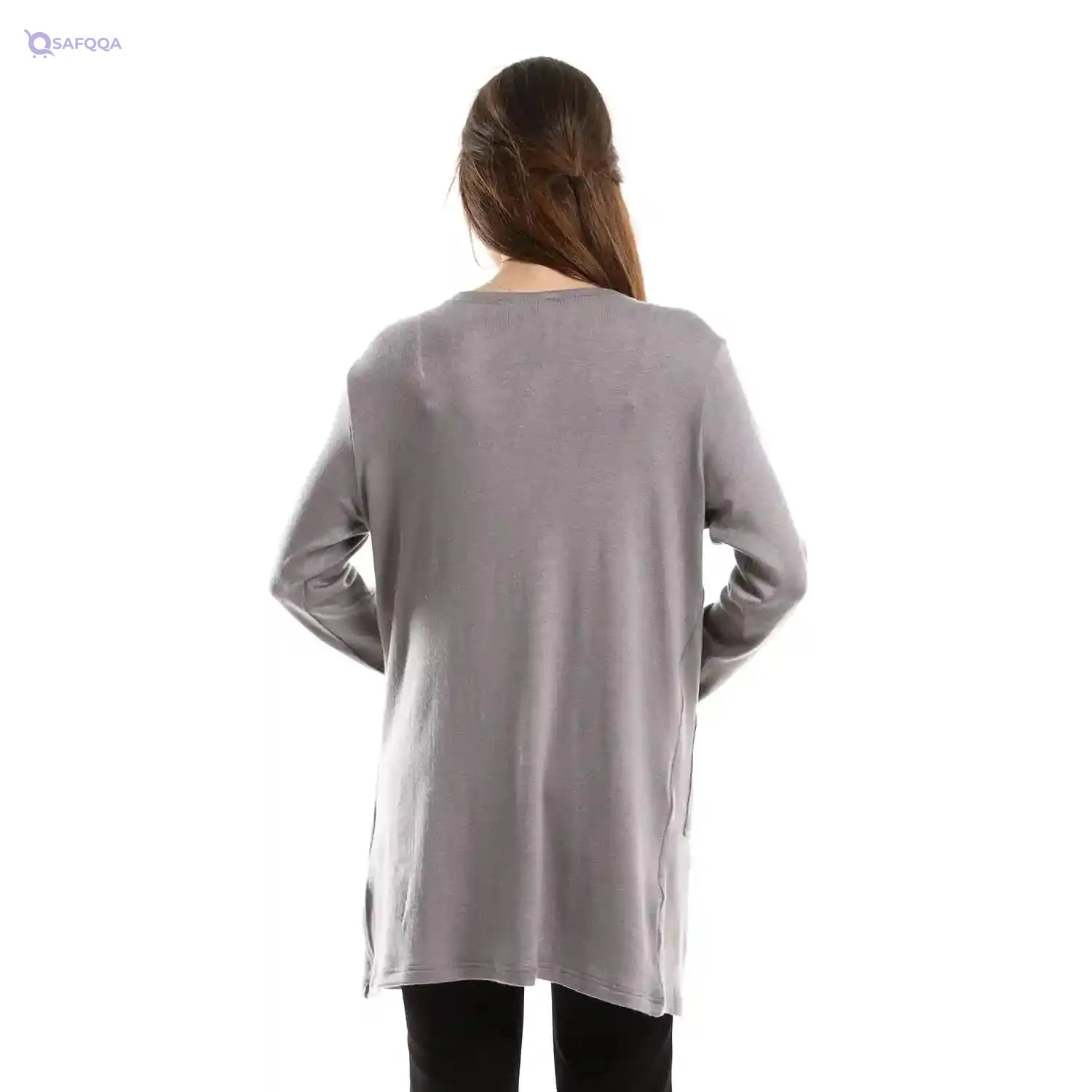 JAMILA Women Long Sleeves Cardigan with Sided Pockets SWEATER - Safqqa
