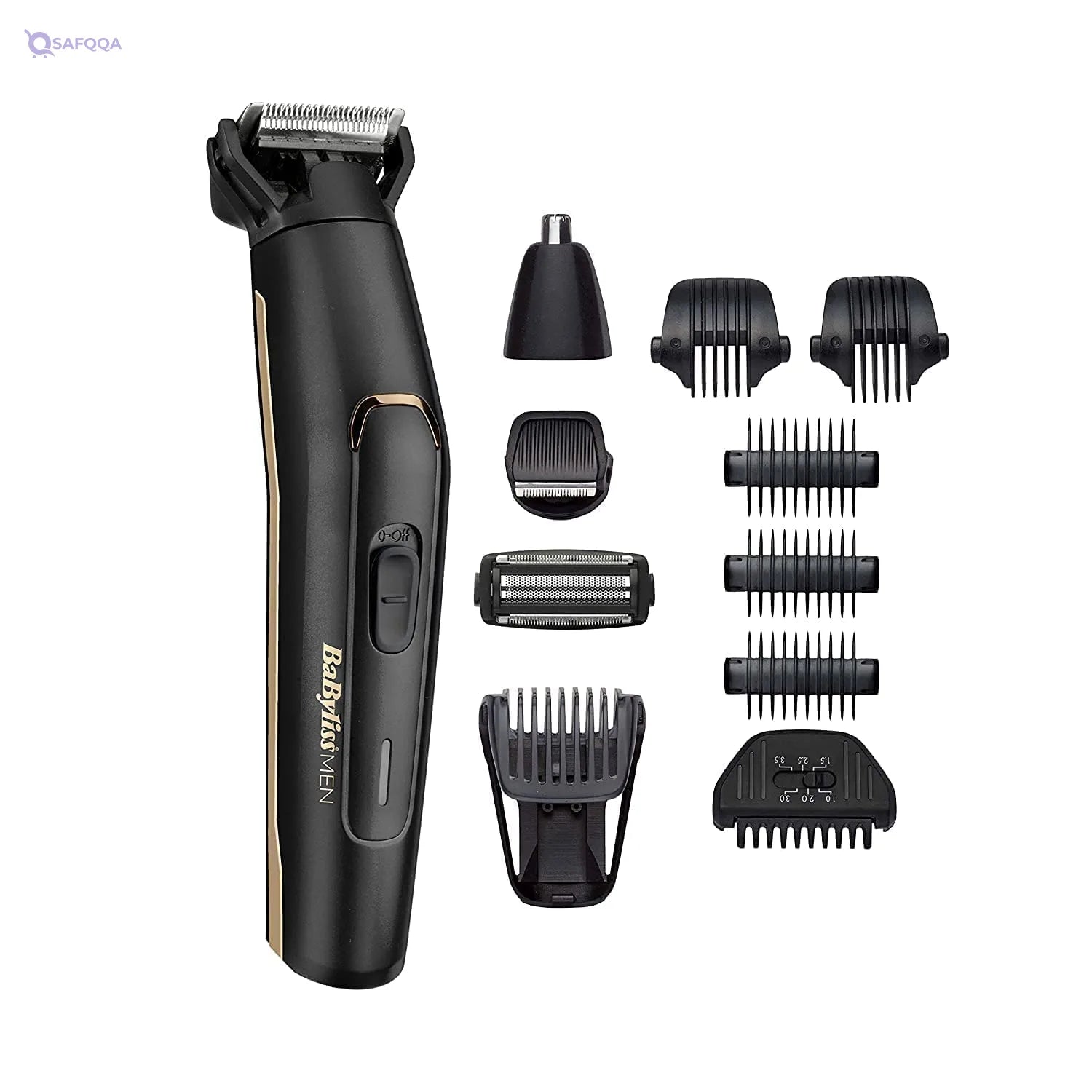BaByliss 11-In-1 Cordless Multi Grooming Kit, Waterproof, Hair/Nose/Body And Beard Trimmer, Hair Clipper, Shaver For Men With Sharp Carbon Titanium Blades - MT860E - Safqqa