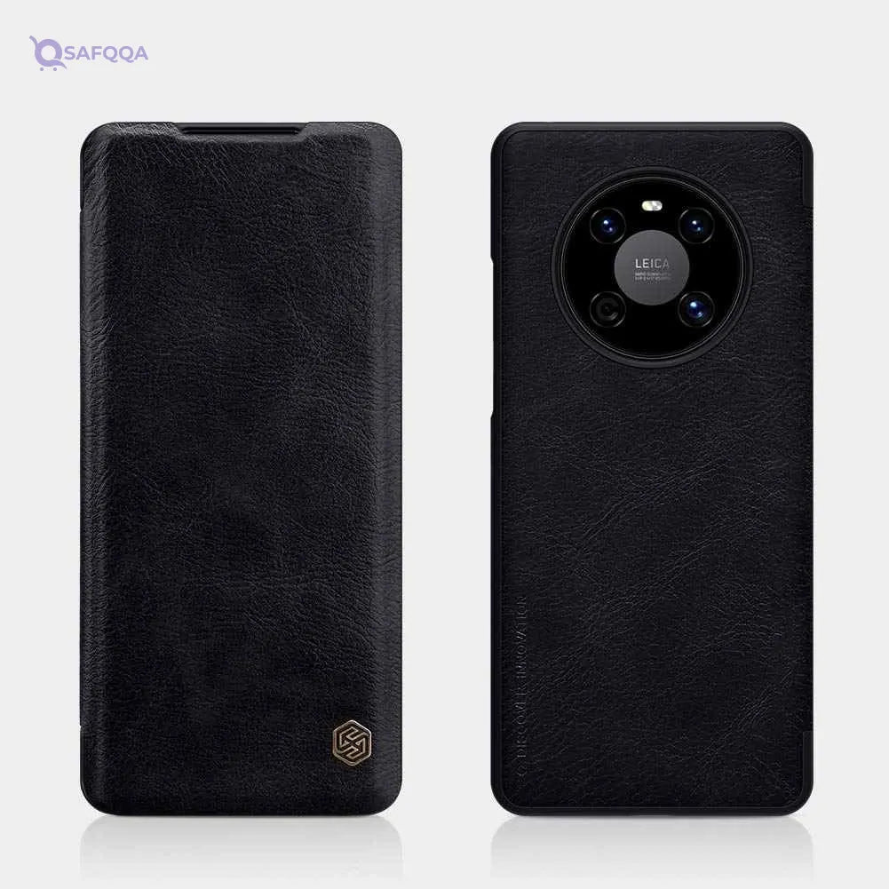 Nillkin Qin Leather Series Cover Case Designed For Huawei Mate 40/Mate 40 E - Black - Safqqa