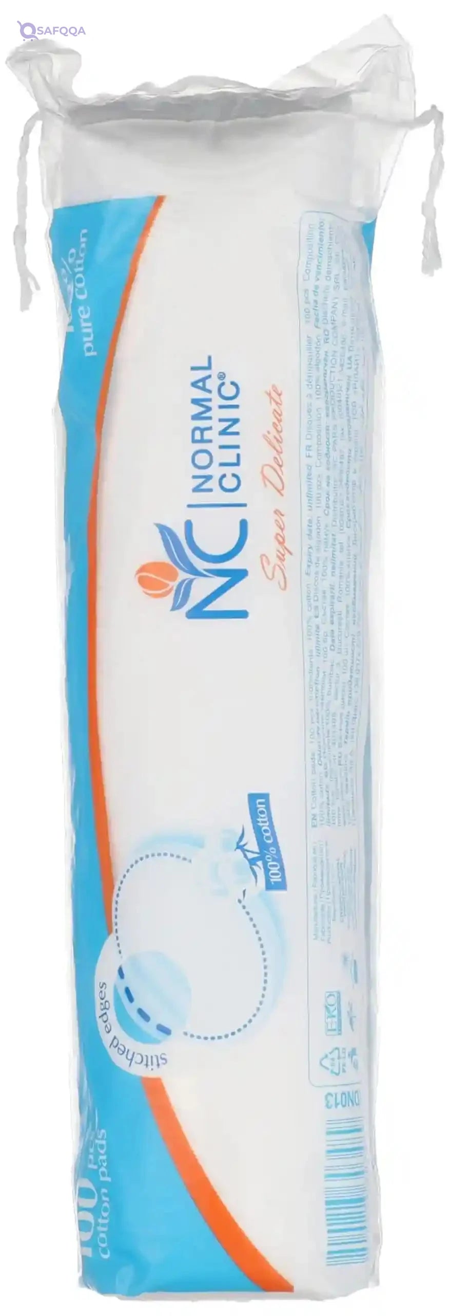 Normal Clinic Double Sided Cotton Pads – 100 Pieces - Safqqa