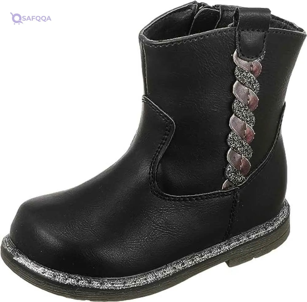 Sprox half boot polyster for girls- Black - Safqqa Egypt