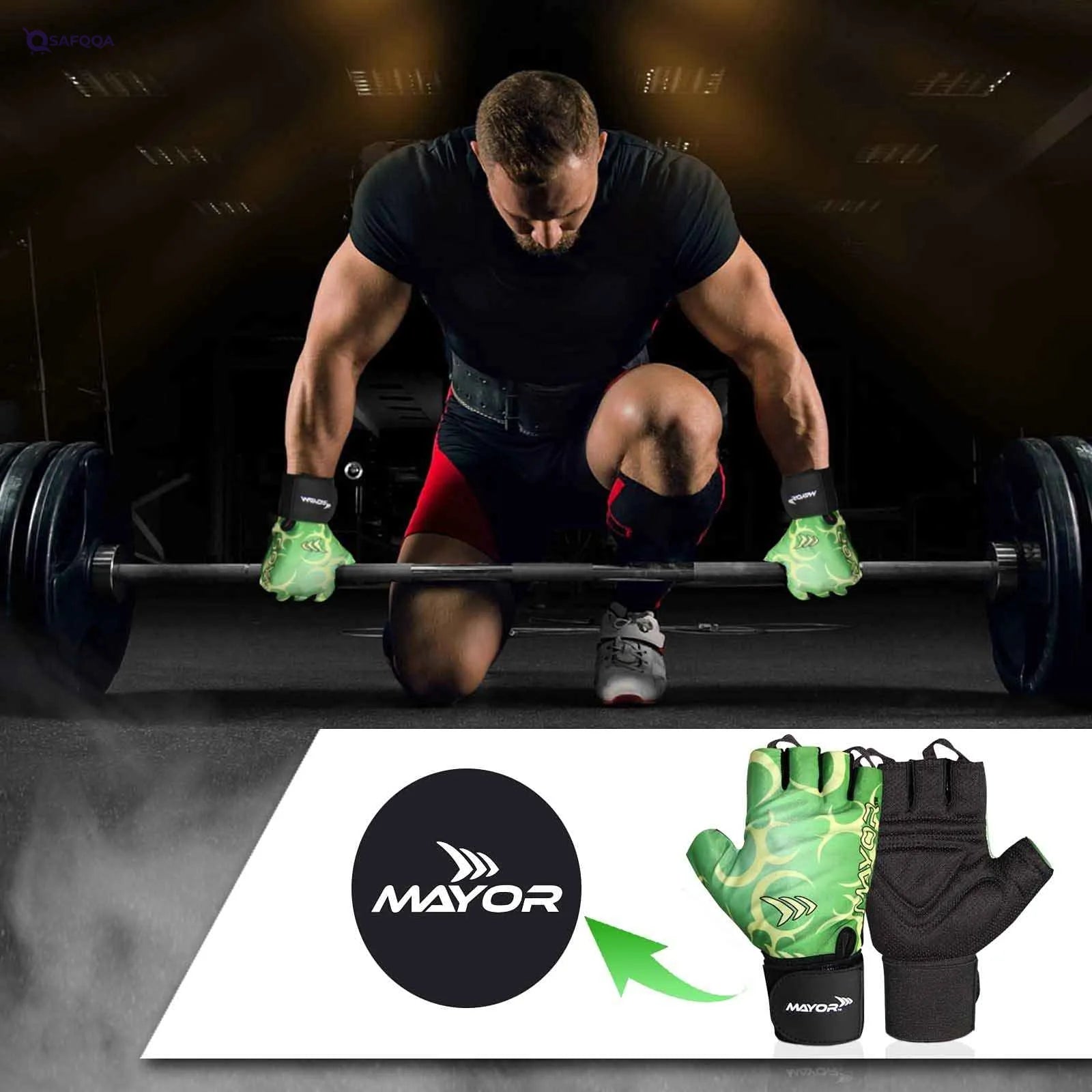 Mayor Pluto Exercise/Weight Lifting Gloves for Men, Women. Gym Gloves with Wrist Support for Workout Training Gloves Exercise Fitness, Hanging, Pull Ups, Suitable for Dumbbells & Cycling - Safqqa