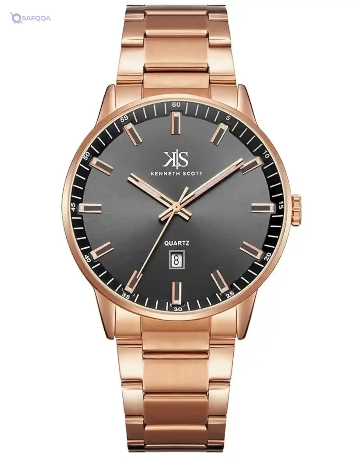 Kenneth Scott Men's Black Dial Analog Watch - K22010-RBKW - Safqqa
