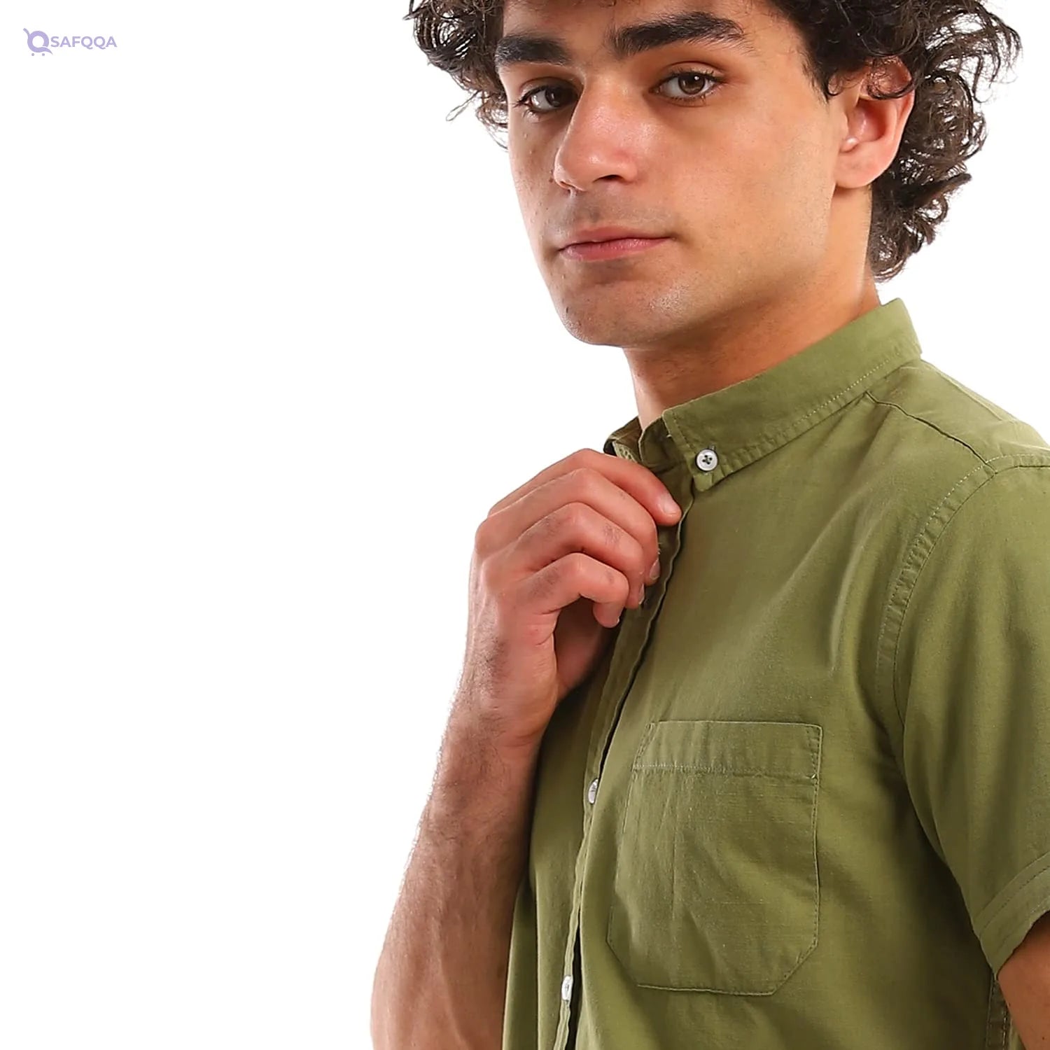 Andora Short Sleeves Solid Summer Shirt For Men,Soft, breathable fabric for all-day wear. - Safqqa