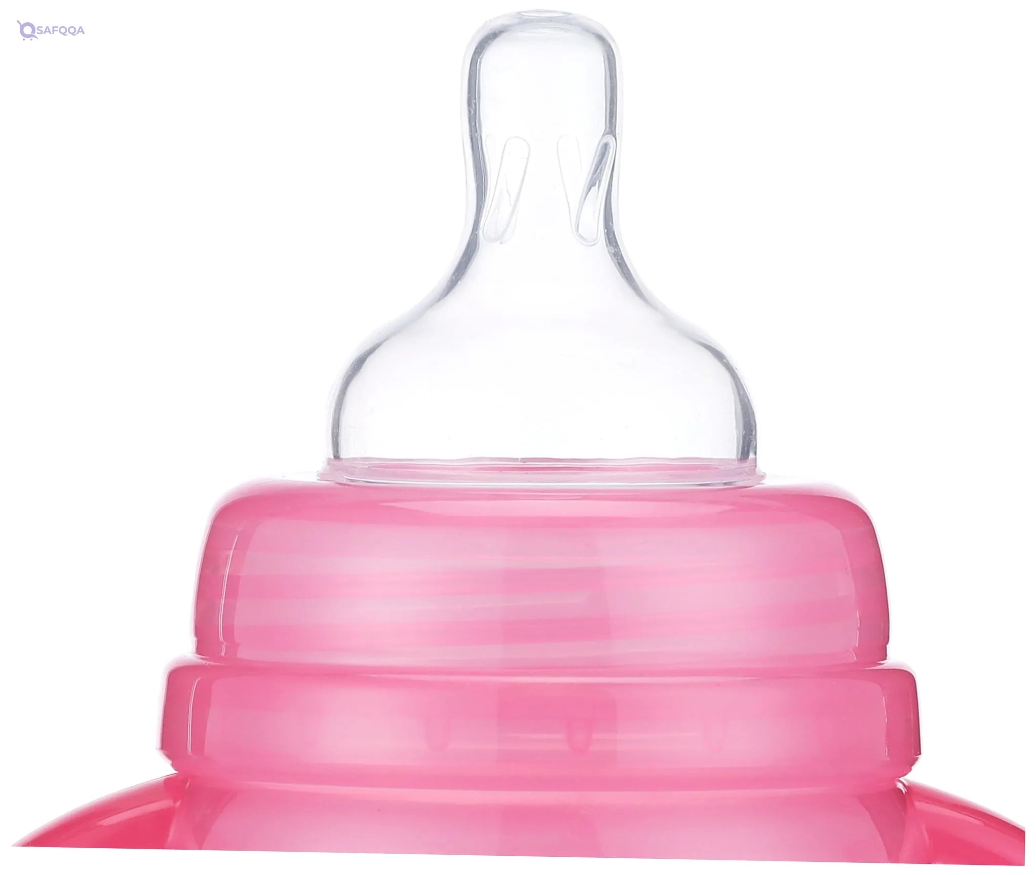 Pink & Blue Premiem Feeding Bottle White Nick With Hand • Ergonomic handle for comfortable grip. - Safqqa