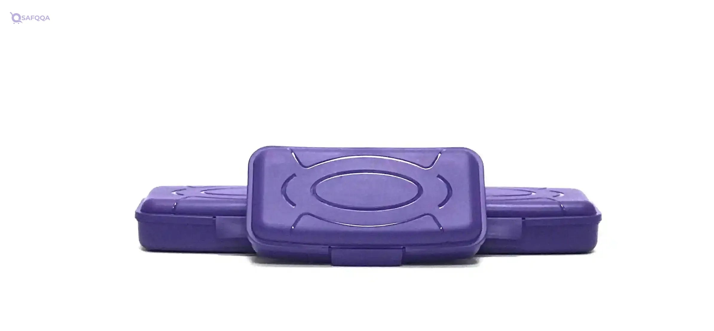 Mintra Home Utility Boxes - (7.7inW x4.0inD x1.61inH) - 450ml PURPLE Pack of 3 - Safqqa