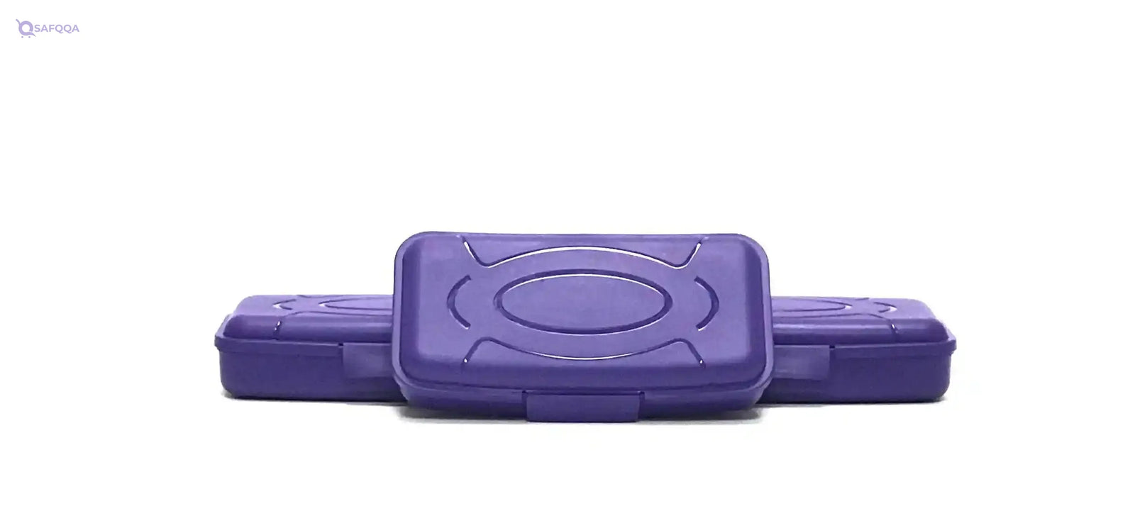 Mintra Home Utility Boxes - (7.7inW x4.0inD x1.61inH) - 450ml PURPLE Pack of 3 - Safqqa