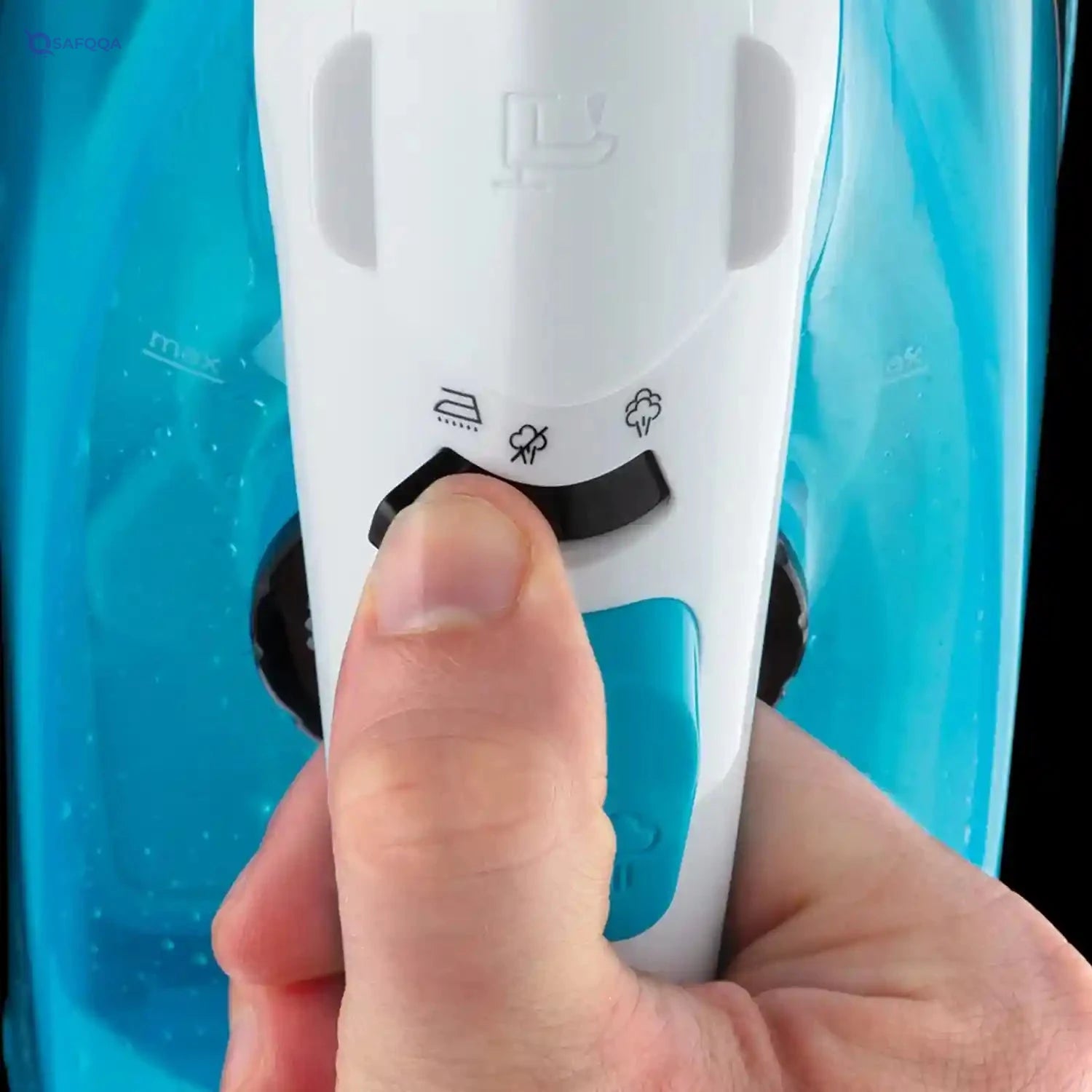 Russell Hobbs 1800W My Iron Steam Iron, Ceramic Soleplate, 260ml Water Tank, Self-Clean Function, 2m Power Cord, Model 25580 (Blue/White) - Safqqa Egypt