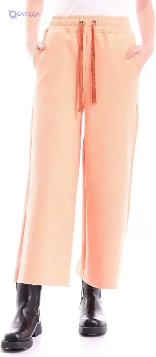 Ravin Women's Elastic Waist Cotton Pants with Drawstring - Safqqa Egypt