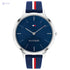 Tommy Casual Watch Rubber Strap for Lady, Blue - Safqqa