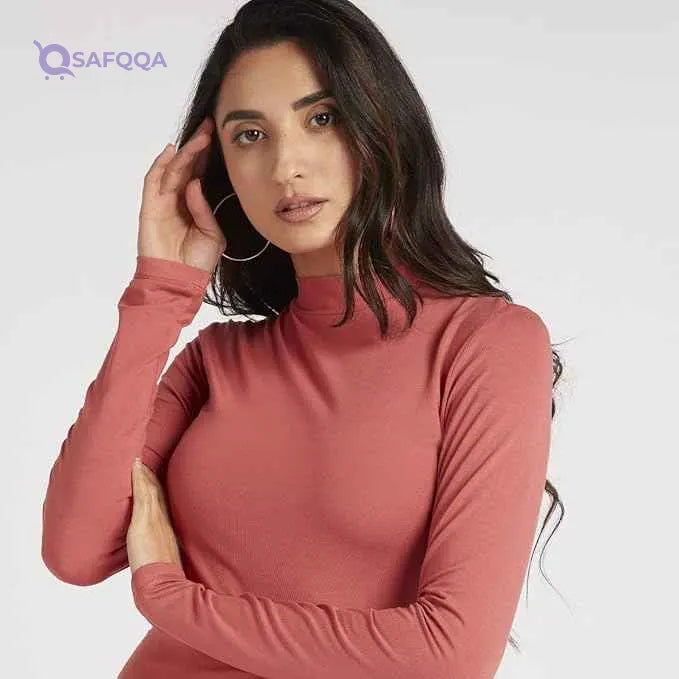 Splash Women’s 6035721 W Mock Turtle Neck T-Shirt (Pack of 1) - Safqqa Egypt