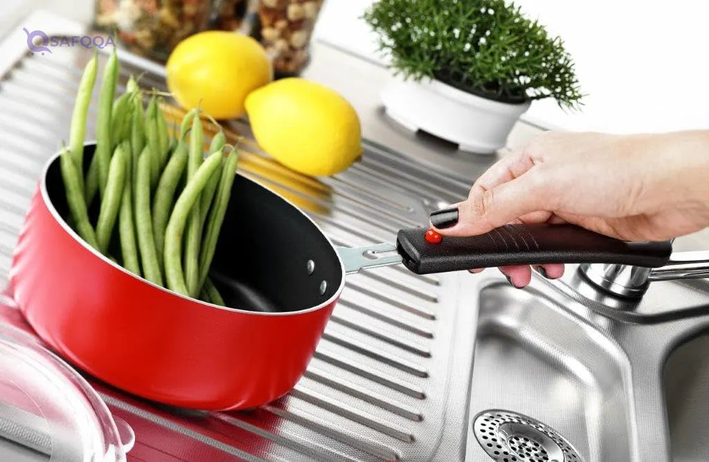 Papilla - REDIO - Food Container/Pots/Casseroles with removable hands - Red - Gas Stove - Made in Turkey - Safqqa